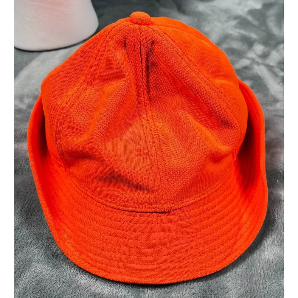 Buck Bay Blaze Orange Hunting Cap Mens L Snapback Hat Vintage
